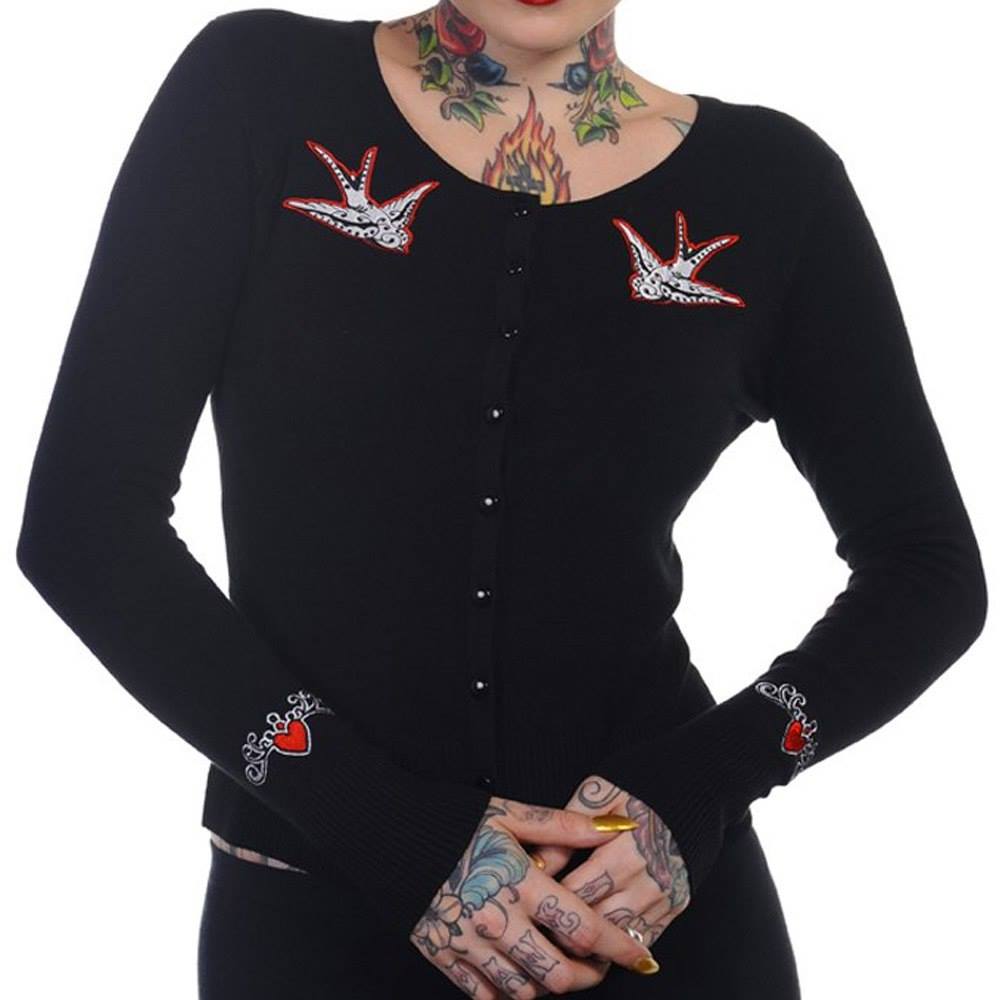 Banned - Hybrid Cardigan - Zwaluw - Zwart Product image